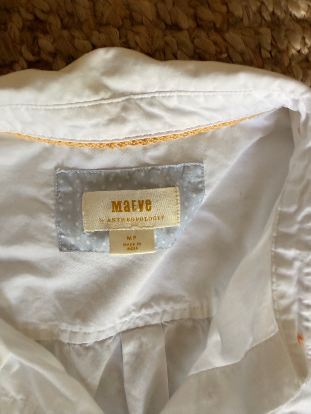 Anthropologie White Sleeveless Button-Down Shirt - Picture 4 of 5